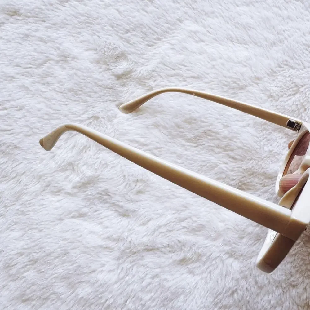 Pablo White Round Sunglasses